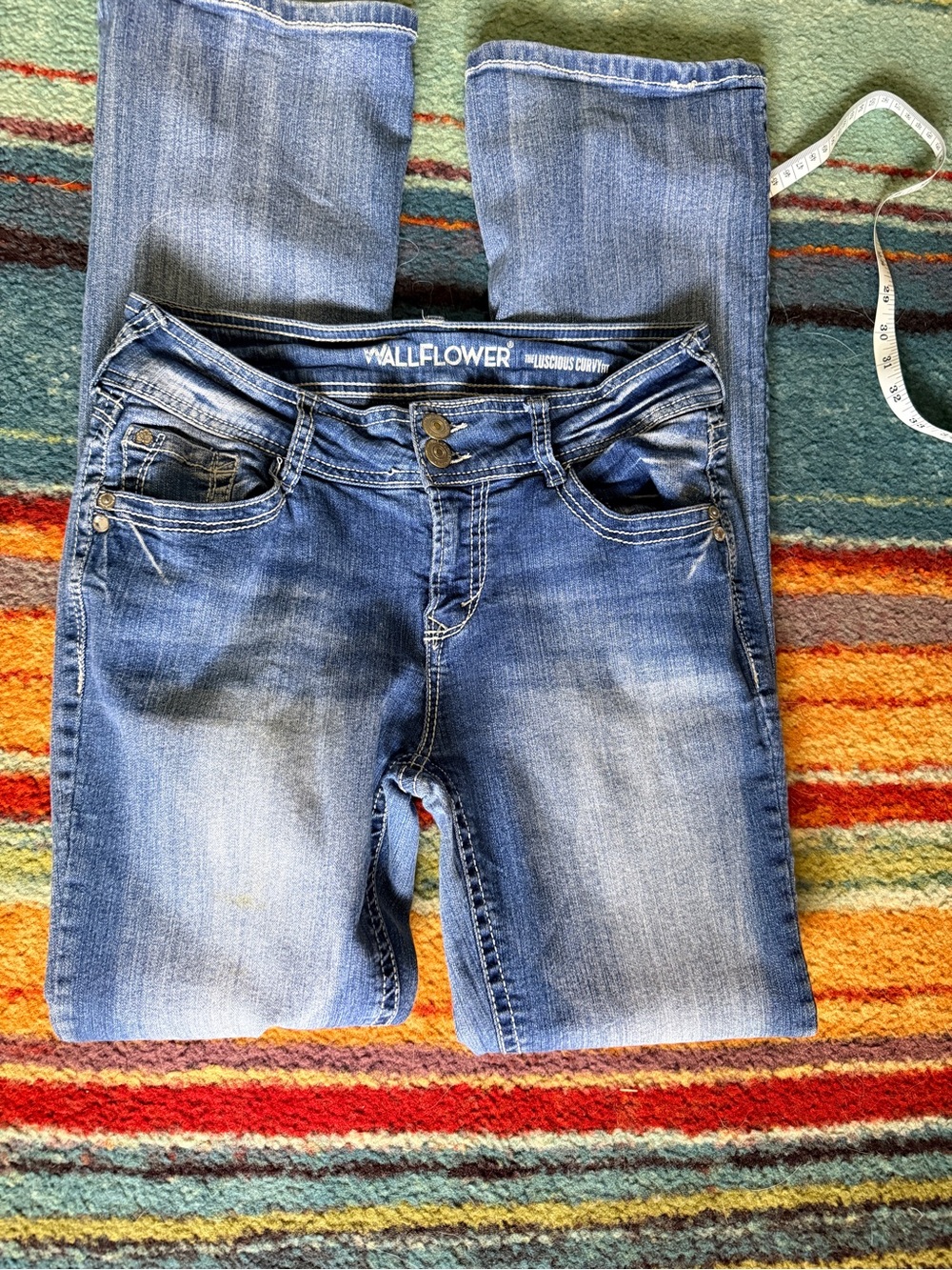 Wallflower Medium Blue Bootcut Jeans - Faded Wash